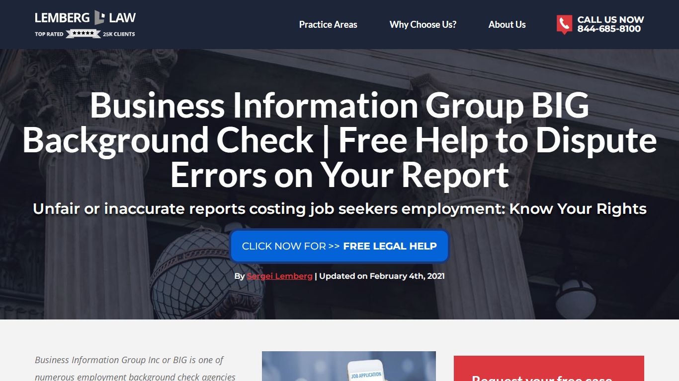 Business Information Group BIG Background Check | Free Help to Dispute ...